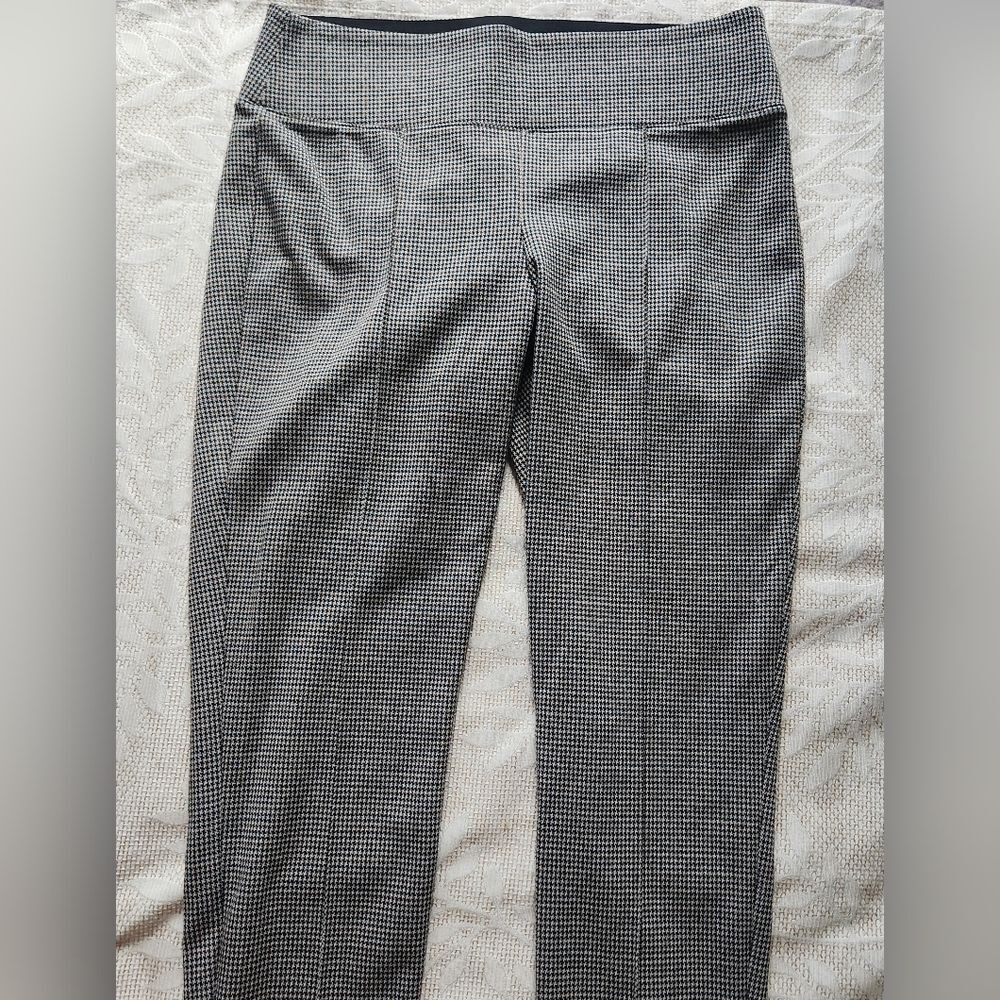 P36 NINE WEST Houndstooth Pull-on pleated Stretch Knit Legging large Business